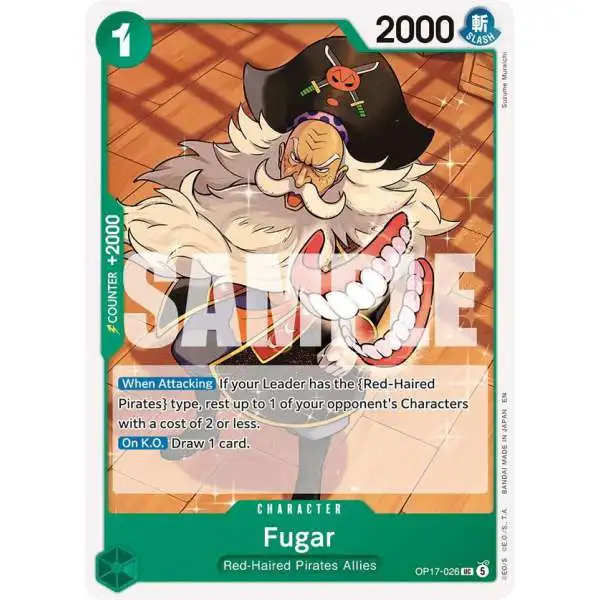 One Piece Trading Card Game The World's Strongest Warriors Uncommon Fugar OP17-026