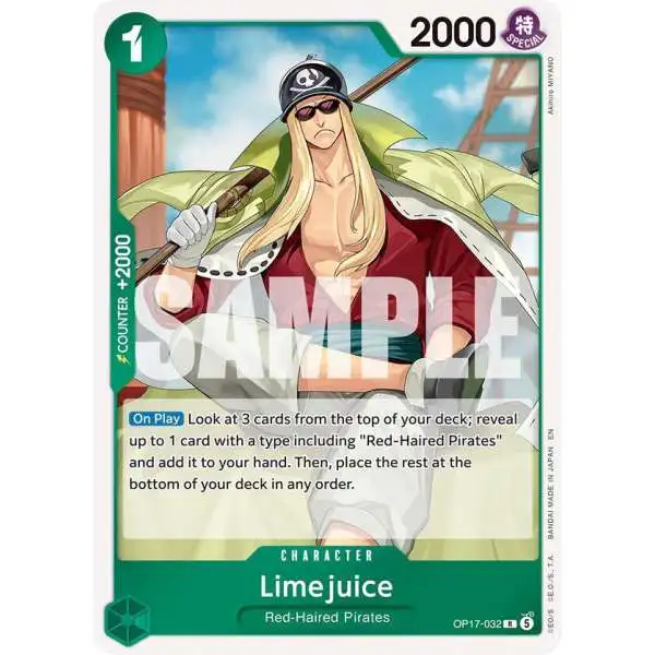 One Piece Trading Card Game The World's Strongest Warriors Rare Limejuice OP17-032