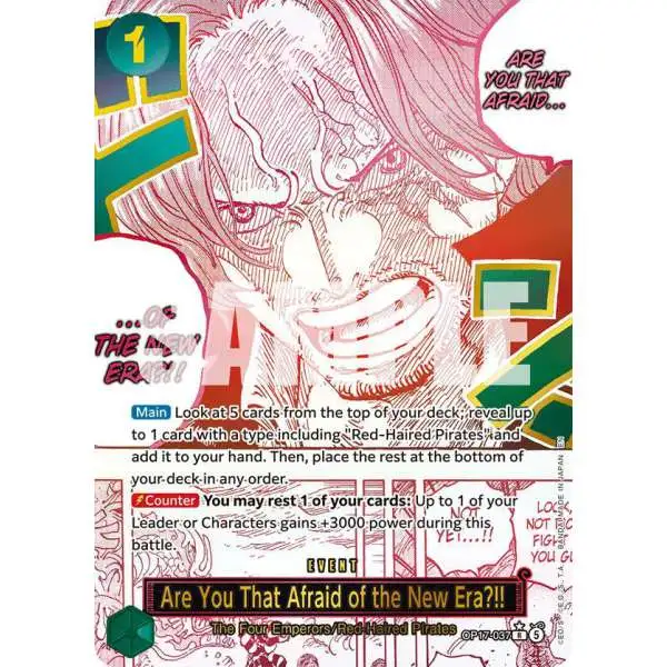 One Piece Trading Card Game The World's Strongest Warriors Rare Are You That Afraid of the New Era?! OP17-037 [Alternate Art]