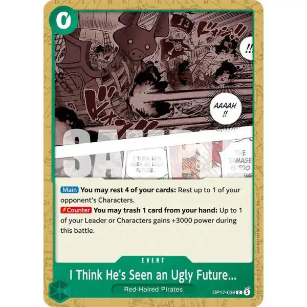 One Piece Trading Card Game The World's Strongest Warriors Common I Think He's Seen an Ugly Future... OP17-038