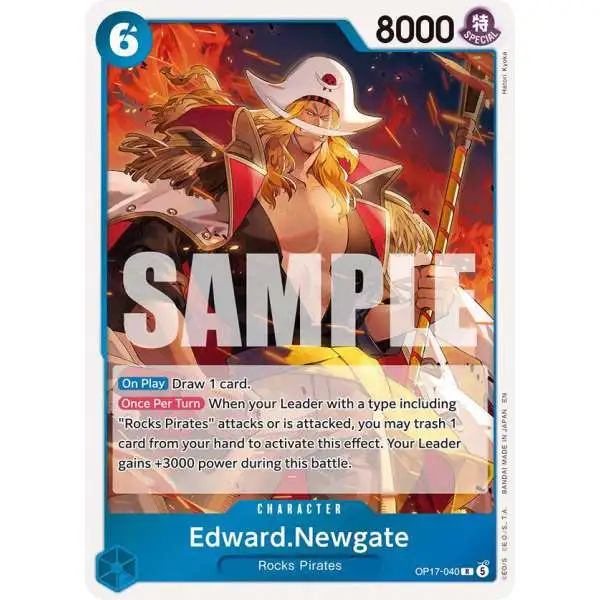 One Piece Trading Card Game The World's Strongest Warriors Rare Edward.Newgate OP17-040