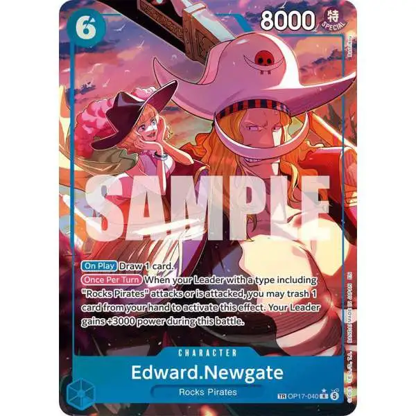 One Piece Trading Card Game The World's Strongest Warriors Treasure Rare Edward.Newgate OP17-040