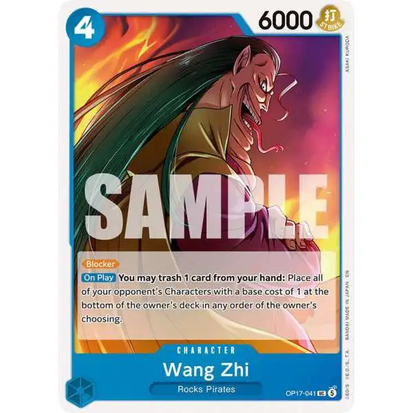 One Piece Trading Card Game The World's Strongest Warriors Uncommon Wang Zhi OP17-041
