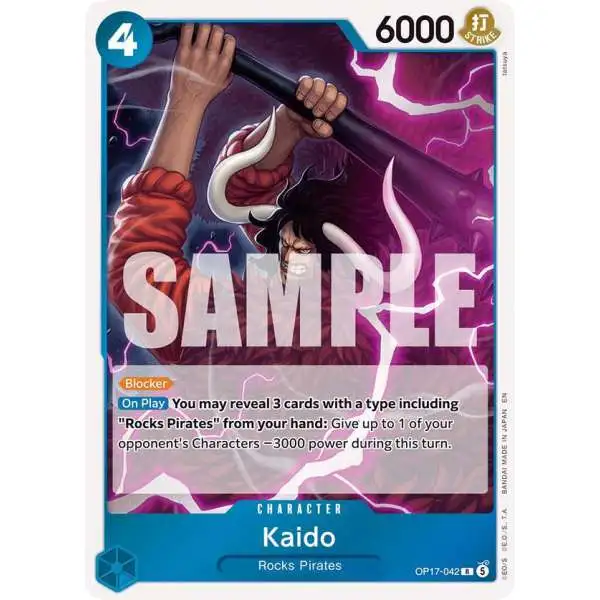 One Piece Trading Card Game The World's Strongest Warriors Rare Kaido OP17-042