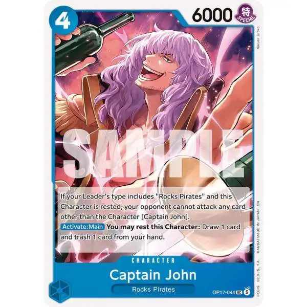 One Piece Trading Card Game The World's Strongest Warriors Uncommon Captain John OP17-044
