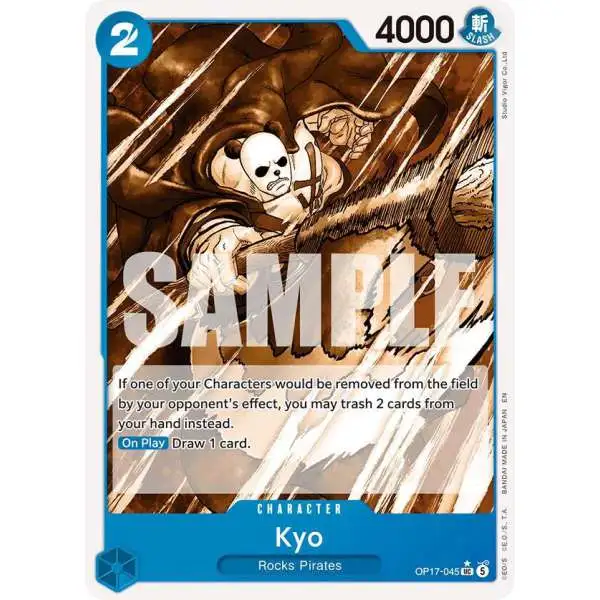 One Piece Trading Card Game The World's Strongest Warriors Uncommon Kyo OP17-045 [Pandaman Art]
