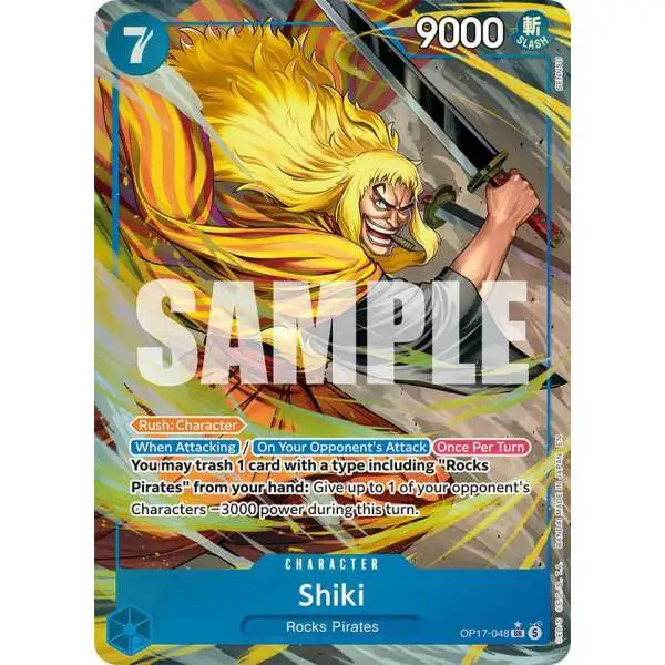 One Piece Trading Card Game The World's Strongest Warriors Super Rare Shiki OP17-048 [Alternate Art]