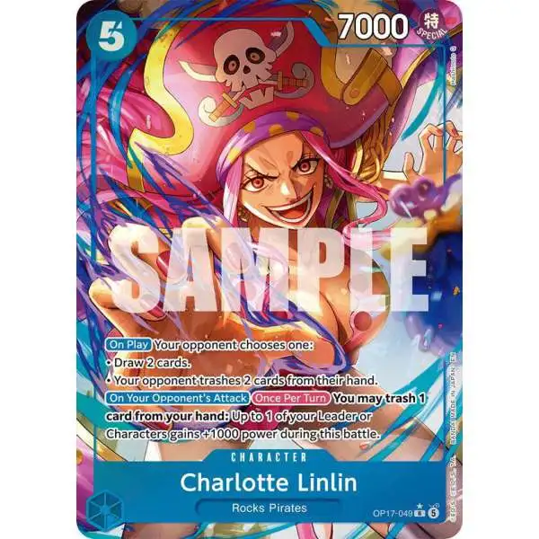 One Piece Trading Card Game The World's Strongest Warriors Rare Charlotte Linlin OP17-049 [Alternate Art]