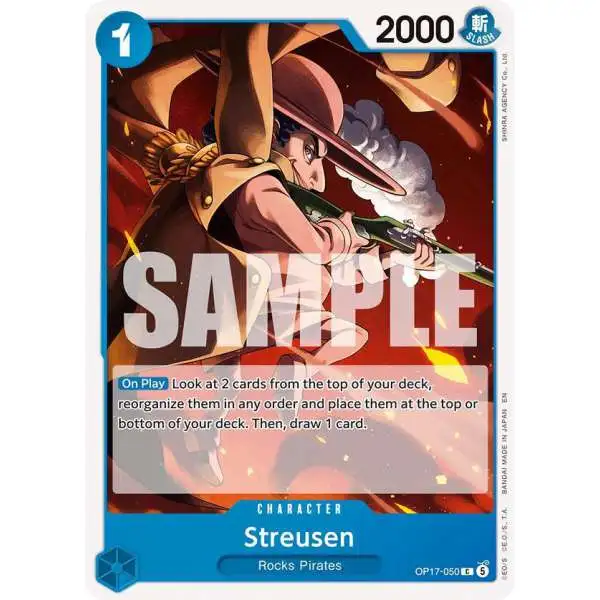 One Piece Trading Card Game The World's Strongest Warriors Common Streusen OP17-050