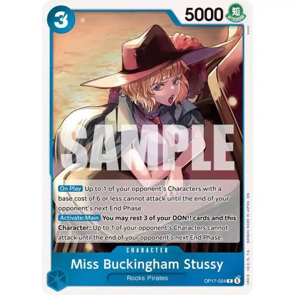 One Piece Trading Card Game The World's Strongest Warriors Rare Miss Buckingham Stussy OP17-054