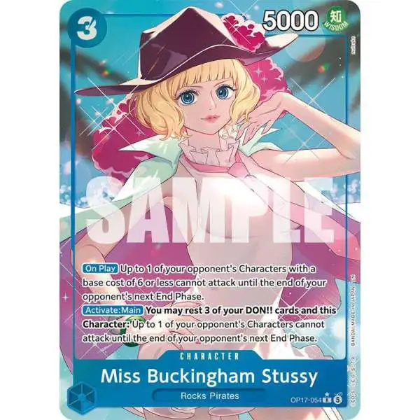 One Piece Trading Card Game The World's Strongest Warriors Rare Miss Buckingham Stussy OP17-054 [Alternate Art]