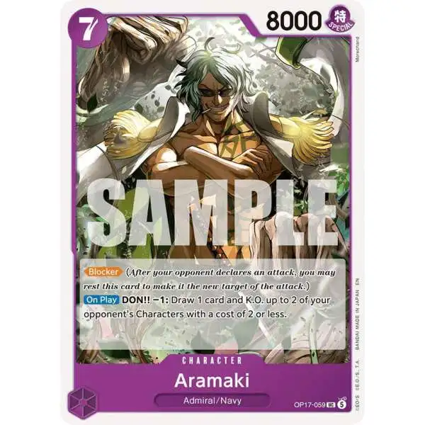 One Piece Trading Card Game The World's Strongest Warriors Uncommon Aramaki OP17-059