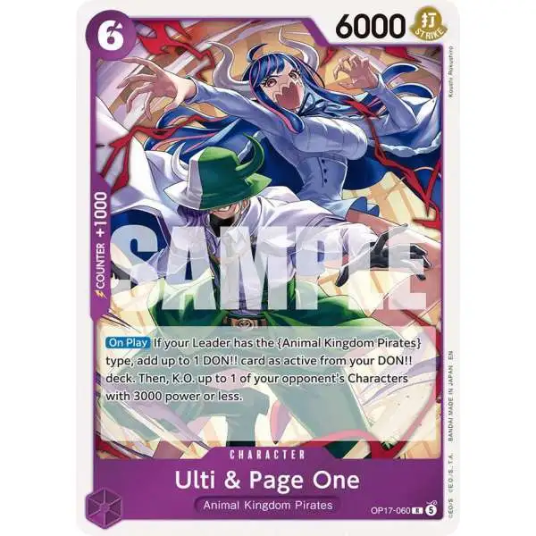 One Piece Trading Card Game The World's Strongest Warriors Rare Ulti & Page One OP17-060
