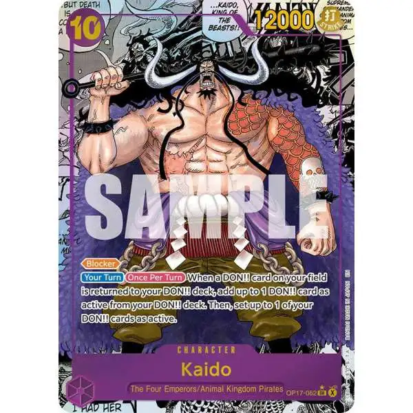 One Piece Trading Card Game The World's Strongest Warriors Super Rare Kaido OP17-062 [Manga]