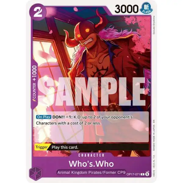 One Piece Trading Card Game The World's Strongest Warriors Common Who's.Who OP17-071