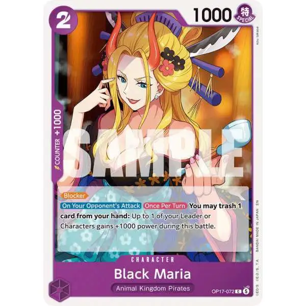One Piece Trading Card Game The World's Strongest Warriors Common Black Maria OP17-072