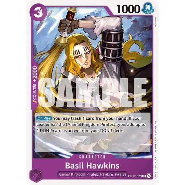 One Piece Trading Card Game The World's Strongest Warriors Uncommon Basil Hawkins OP17-073