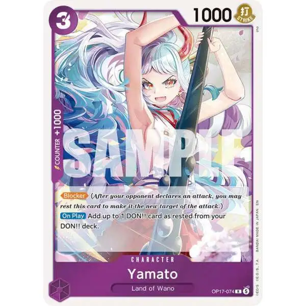 One Piece Trading Card Game The World's Strongest Warriors Rare Yamato OP17-074