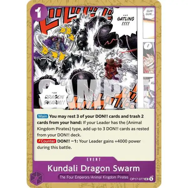 One Piece Trading Card Game The World's Strongest Warriors Uncommon Kundali Dragon Swarm OP17-077