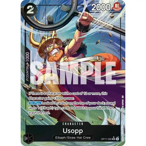 One Piece Trading Card Game The World's Strongest Warriors Super Rare Usopp OP17-080 [Alternate Art]