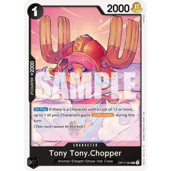 One Piece Trading Card Game The World's Strongest Warriors Uncommon Tony Tony.Chopper OP17-084
