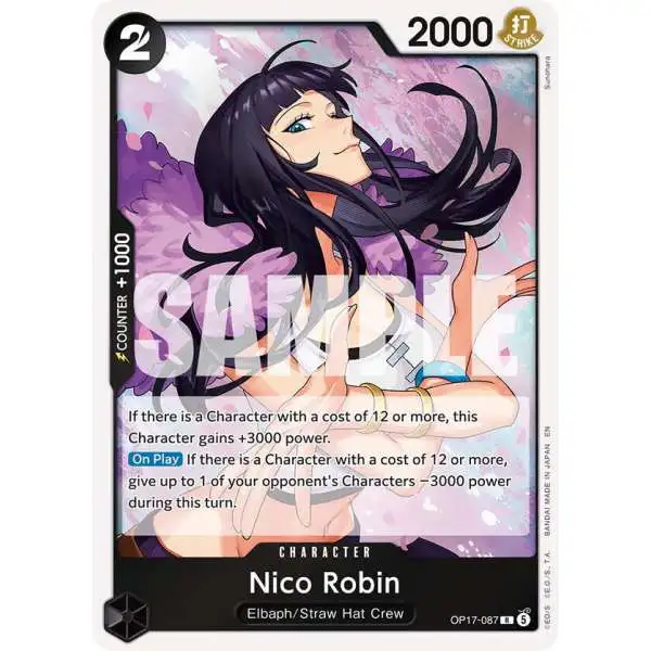 One Piece Trading Card Game The World's Strongest Warriors Rare Nico Robin OP17-087