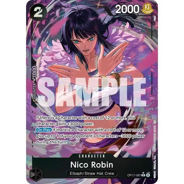 One Piece Trading Card Game The World's Strongest Warriors Rare Nico Robin OP17-087 [Alternate Art]