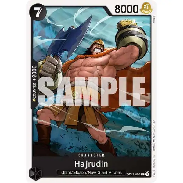 One Piece Trading Card Game The World's Strongest Warriors Common Hajrudin OP17-088