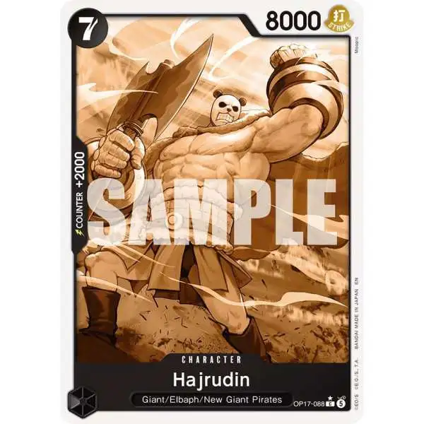One Piece Trading Card Game The World's Strongest Warriors Common Hajrudin OP17-088 [Pandaman Art]