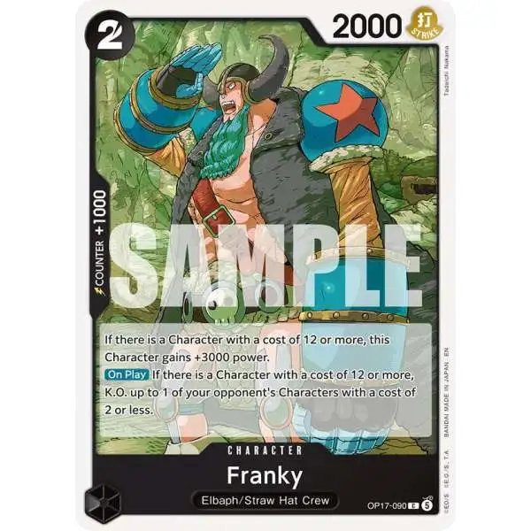One Piece Trading Card Game The World's Strongest Warriors Common Franky OP17-090