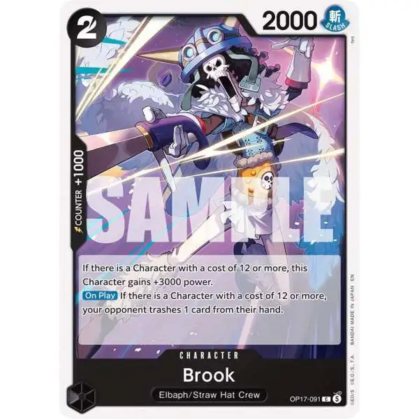 One Piece Trading Card Game The World's Strongest Warriors Common Brook OP17-091