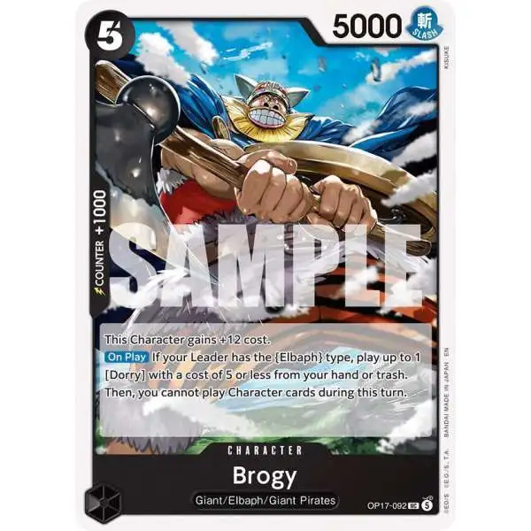 One Piece Trading Card Game The World's Strongest Warriors Uncommon Brogy OP17-092