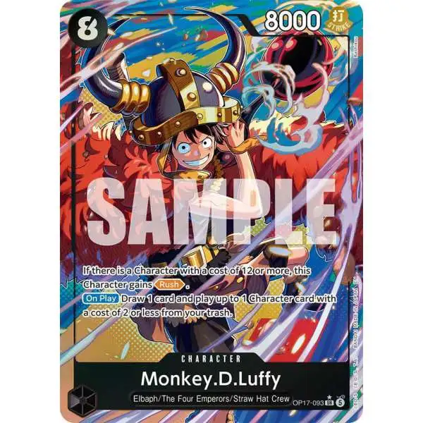 One Piece Trading Card Game The World's Strongest Warriors Super Rare Monkey.D.Luffy OP17-093 [Alternate Art]