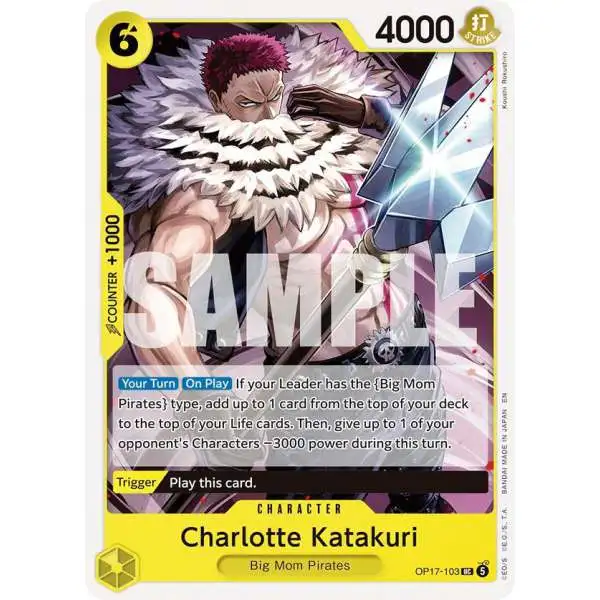One Piece Trading Card Game The World's Strongest Warriors Uncommon Charlotte Katakuri OP17-103