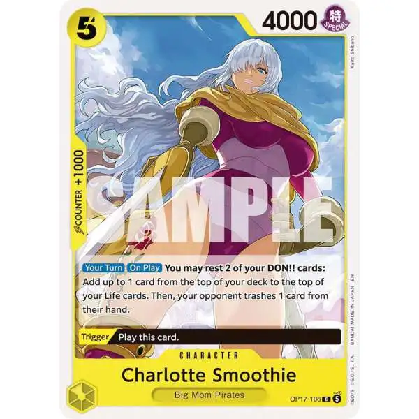 One Piece Trading Card Game The World's Strongest Warriors Common Charlotte Smoothie OP17-106