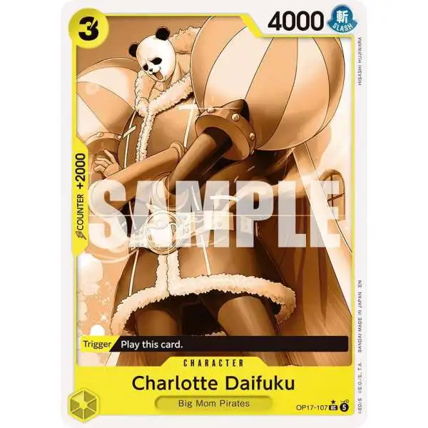 One Piece Trading Card Game The World's Strongest Warriors Uncommon Charlotte Daifuku OP17-107 [Pandaman Art]