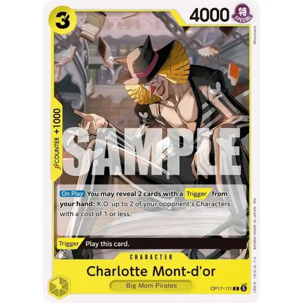 One Piece Trading Card Game The World's Strongest Warriors Common Charlotte Mont-d'or OP17-111