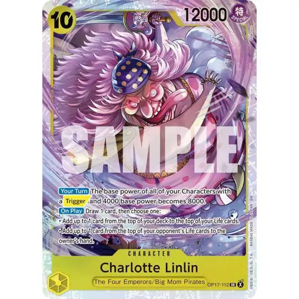 One Piece Trading Card Game The World's Strongest Warriors Super Rare Charlotte Linlin OP17-112