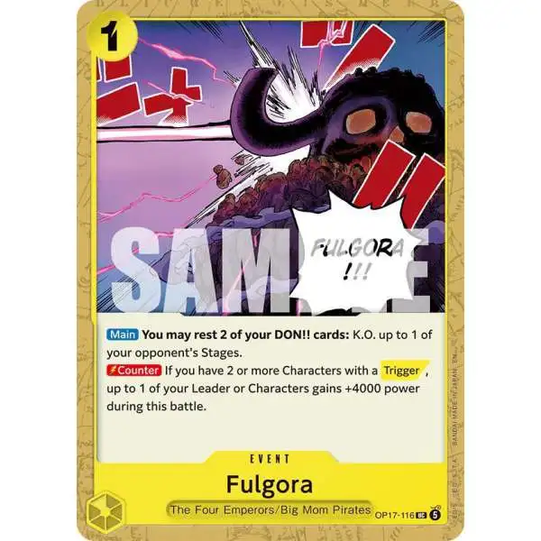 One Piece Trading Card Game The World's Strongest Warriors Uncommon Fulgora OP17-116