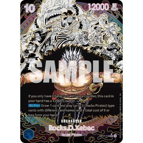 One Piece Trading Card Game The World's Strongest Warriors Secret Rare Rocks.D.Xebec OP17-118 [Super Alternate Art]