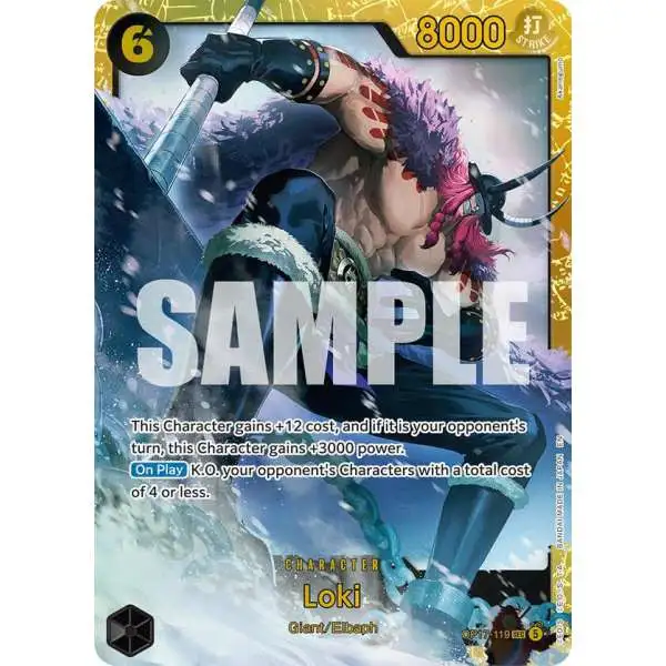 One Piece Trading Card Game The World's Strongest Warriors Secret Rare Loki OP17-119