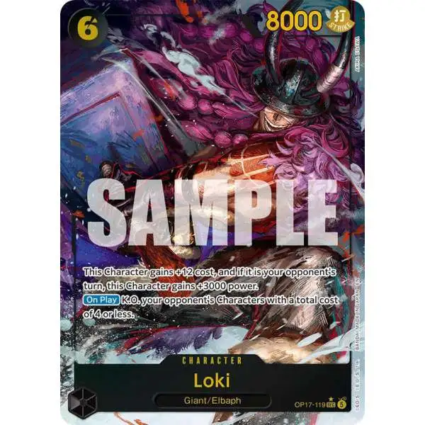 One Piece Trading Card Game The World's Strongest Warriors Secret Rare Loki OP17-119 [Alternate Art]
