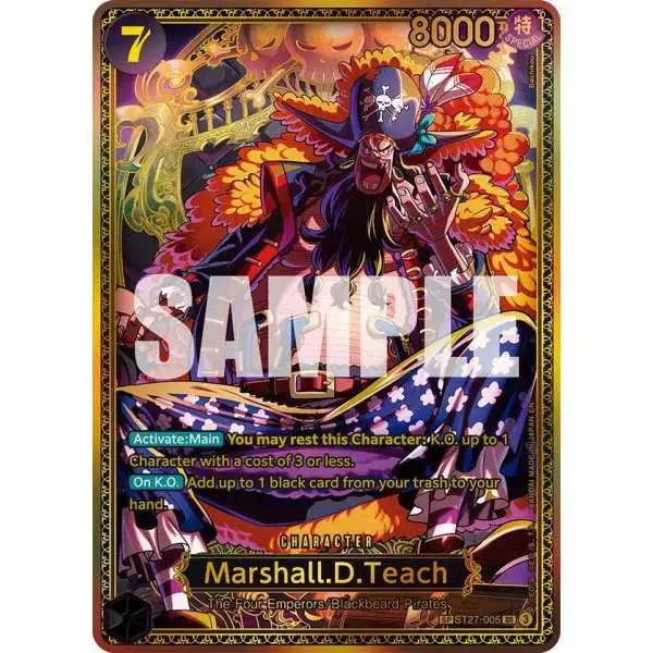 One Piece Trading Card Game The World's Strongest Warriors Super Rare Marshall.D.Teach ST27-005 [SP]