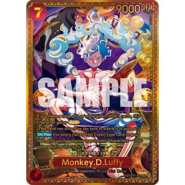 One Piece Trading Card Game The World's Strongest Warriors Super Rare Monkey.D.Luffy ST31-004 [SP]