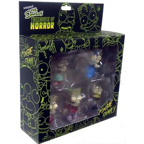 The Simpsons Treehouse of Horror Zombie Family Figure Set [Glow-in-the-Dark]