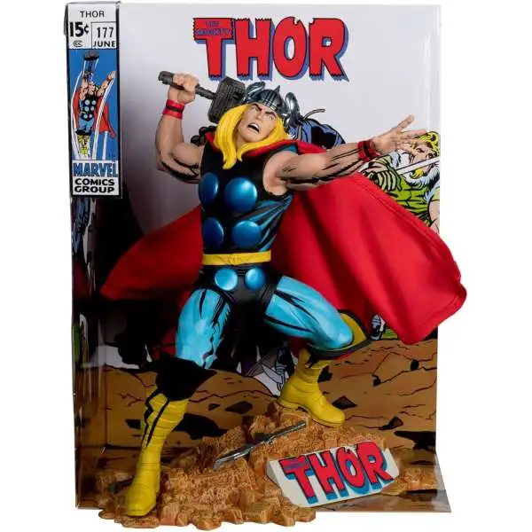 McFarlane Toys Marvel Thor Posed Figure with Scene [The Mighty Thor #177]
