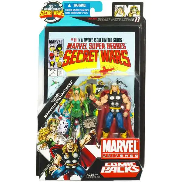 Marvel Universe Secret Wars Comic Packs Thor & Marvel's Enchantress Action Figure 2-Pack #11 [25th Anniversary]