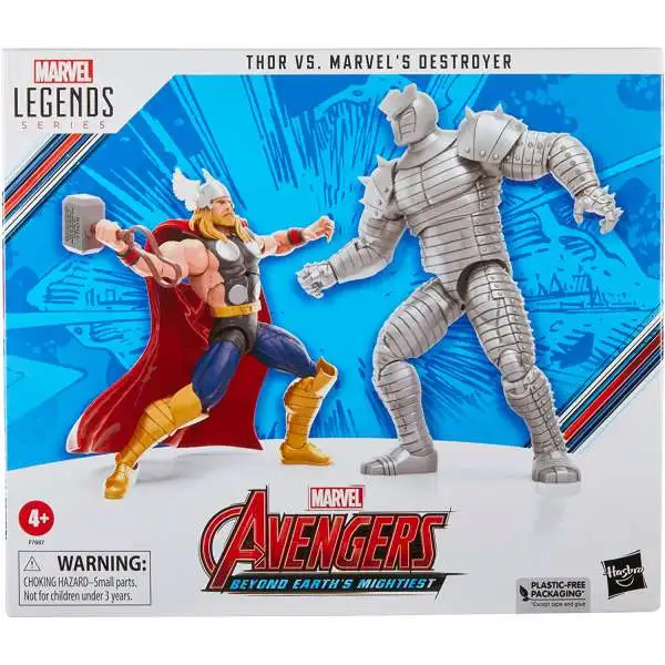 Avengers Beyond Earth's Mightiest Marvel Legends Thor vs. Marvel's Destroyer Action Figure 2-Pack [60th Anniversary] (Pre-Order ships August)