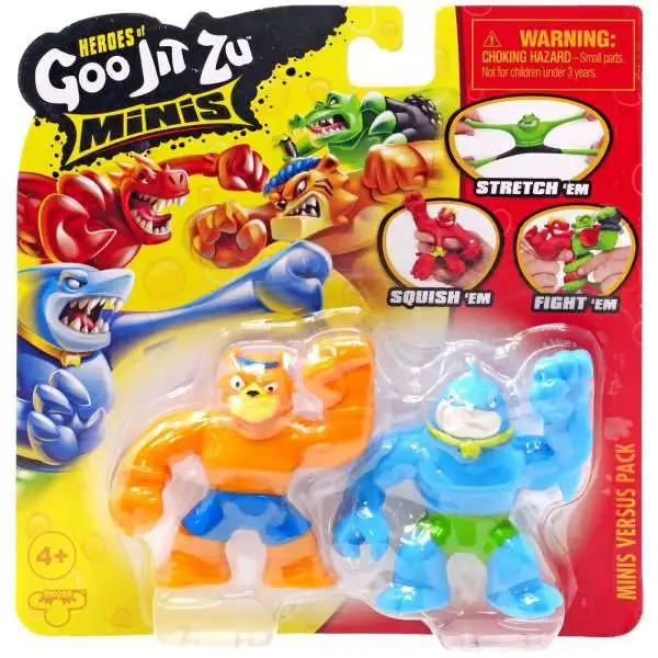 Heroes of Goo Jit Zu Wubber Warriors MINIS Thrash & Tygor Figure 2-Pack [Damaged Package]