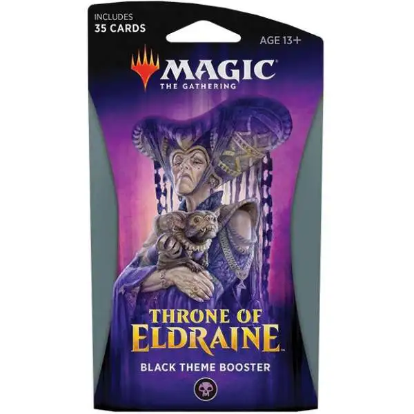 MtG Throne of Eldraine Black Theme Booster Pack [35 Cards]